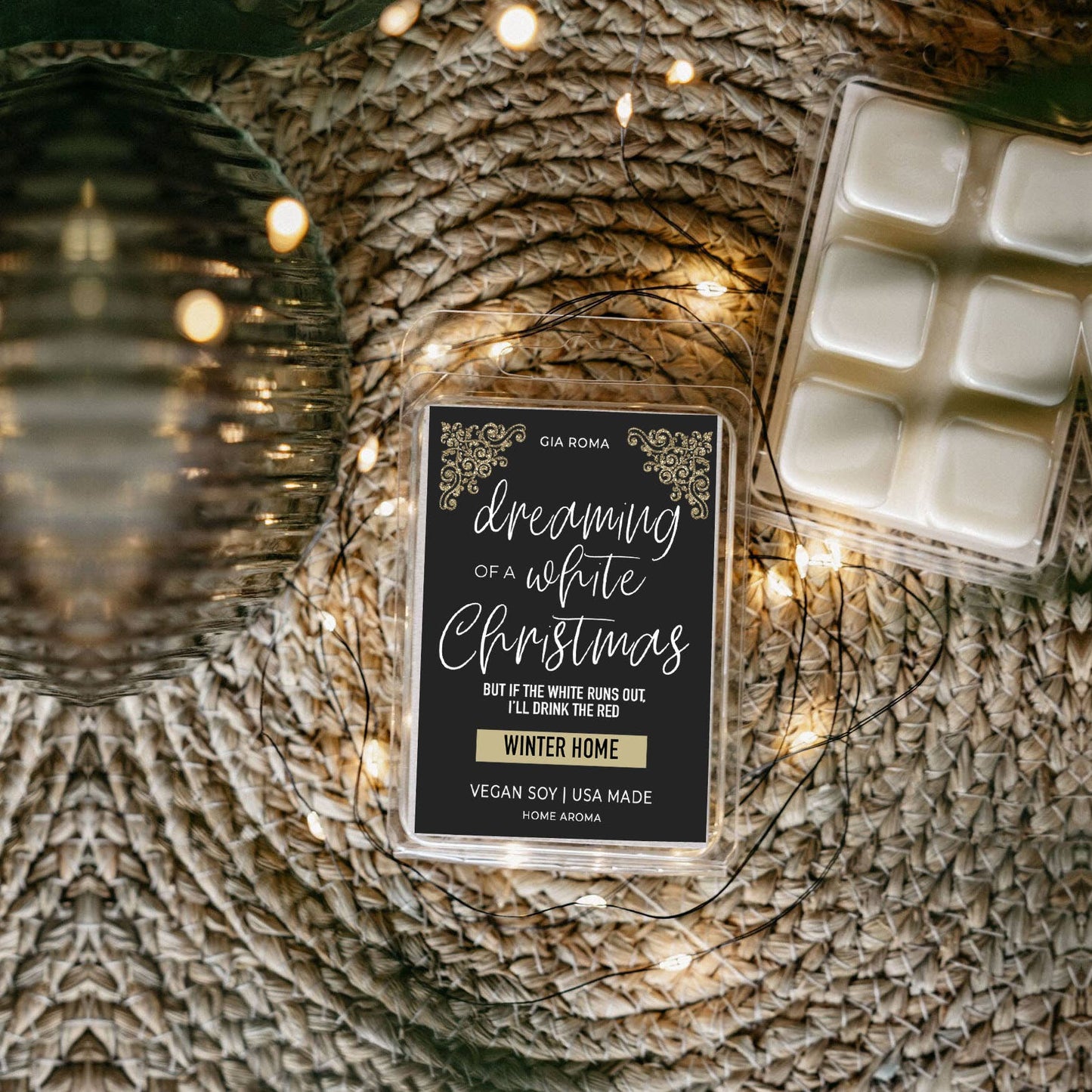 Christmas Home Fragrance, Soy Wax Melt Funny Cheap Gift Idea: Coffee Vanilla / White Label