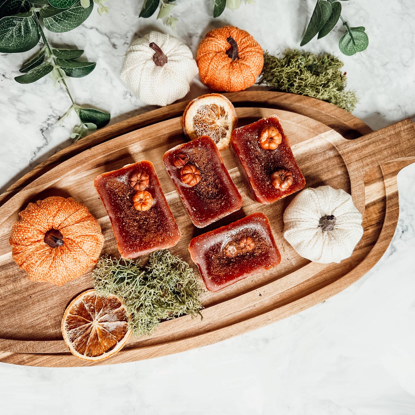 Pumpkin Wax Melts, Unique Pumpkin Lover Gift LIMITED EDITION: White Standard labels / Pumpkin