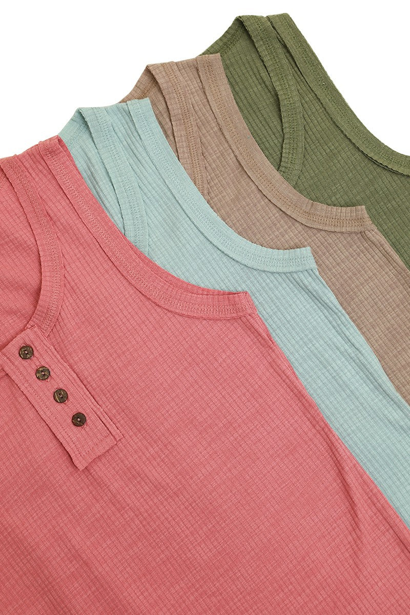 Amelia Ribbed Tank- Multiple Colors