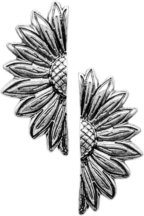 Half Sunflower Earrings