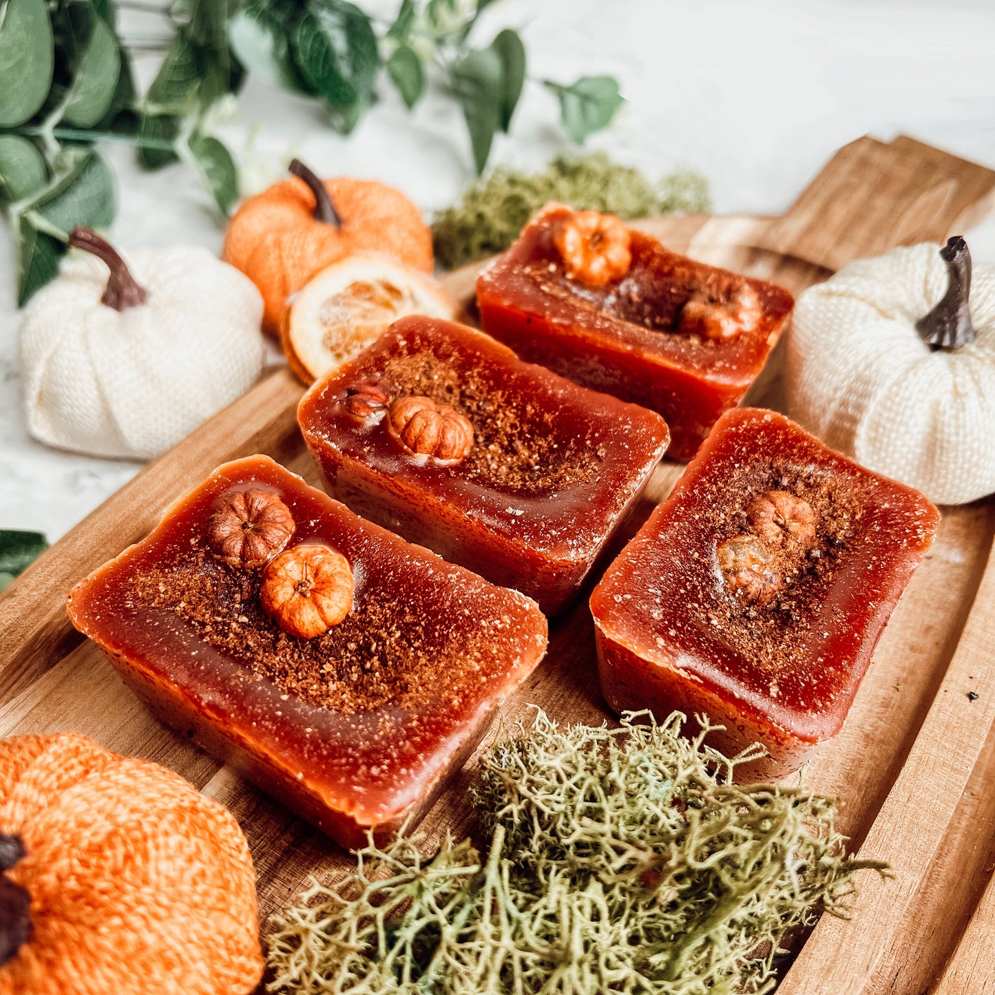 Pumpkin Wax Melts, Unique Pumpkin Lover Gift LIMITED EDITION: White Standard labels / Pumpkin