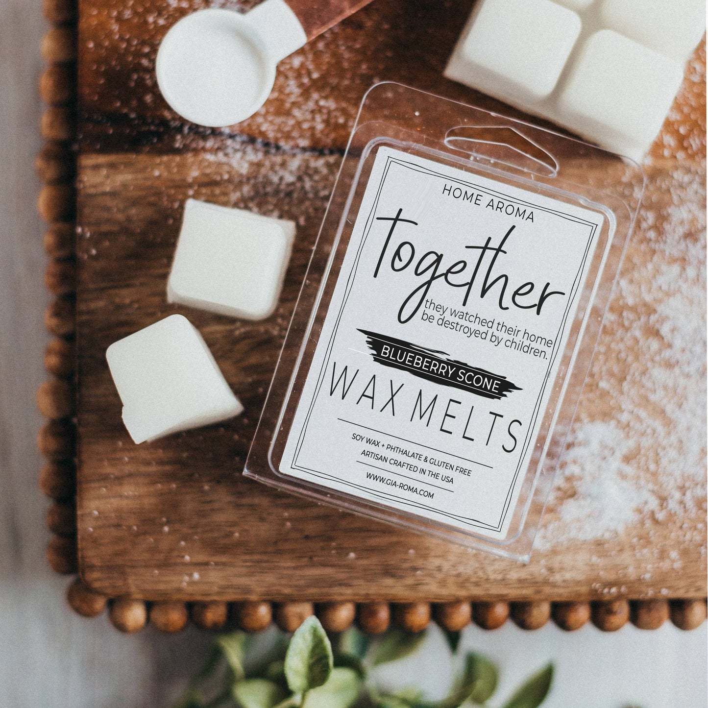 Christmas Home Fragrance, Soy Wax Melt Funny Cheap Gift Idea: Coffee Vanilla / White Label