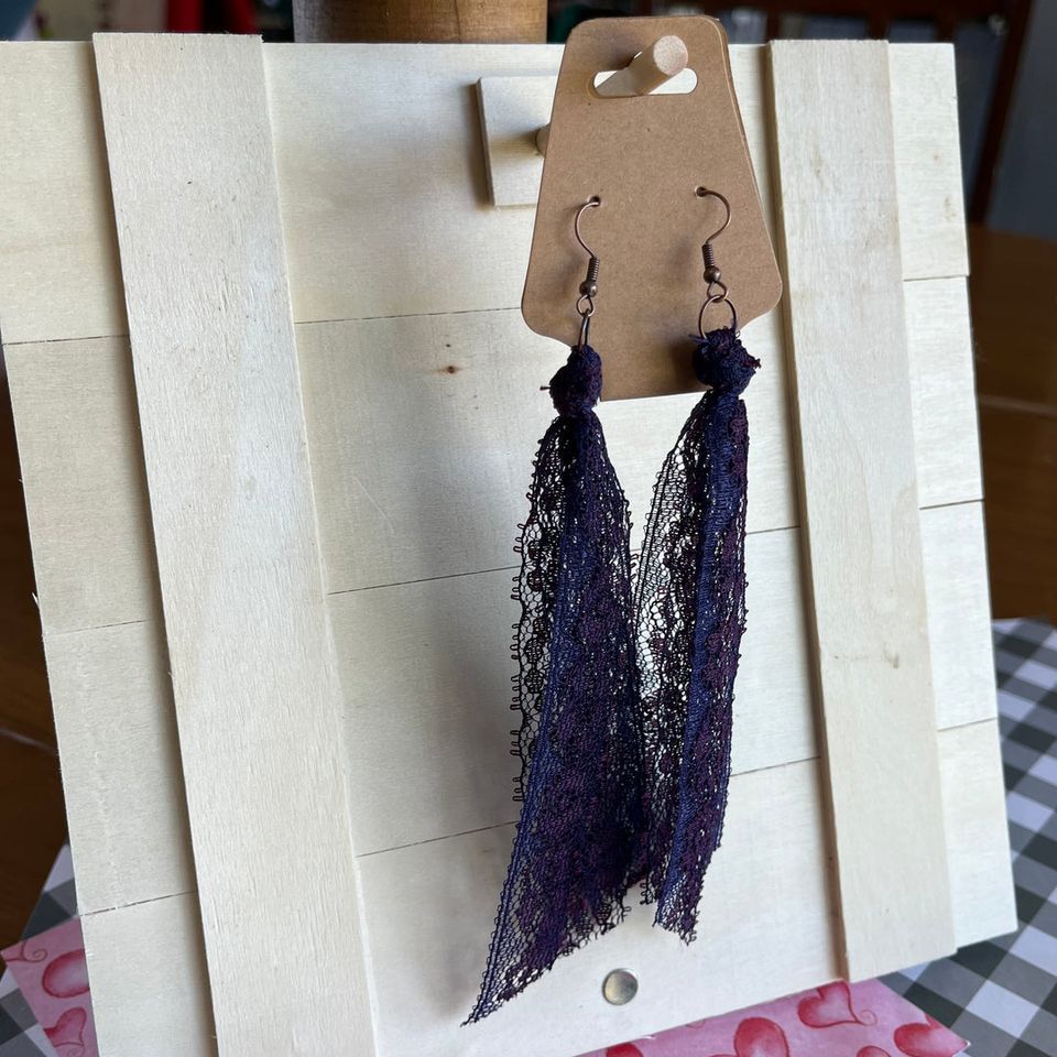 Purple Lace Earrings