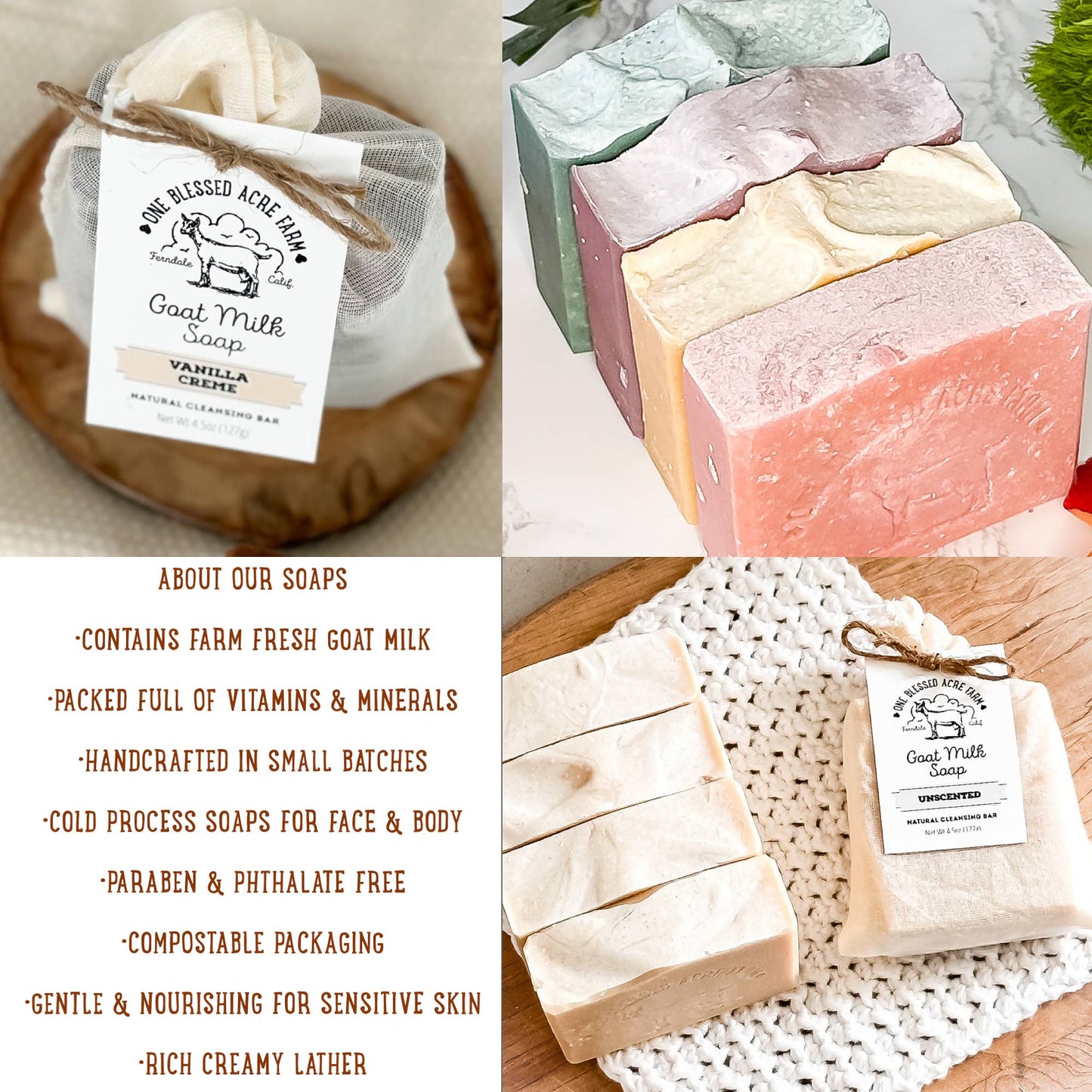 Herb Garden Exfoliating Goat Milk Bar Soap