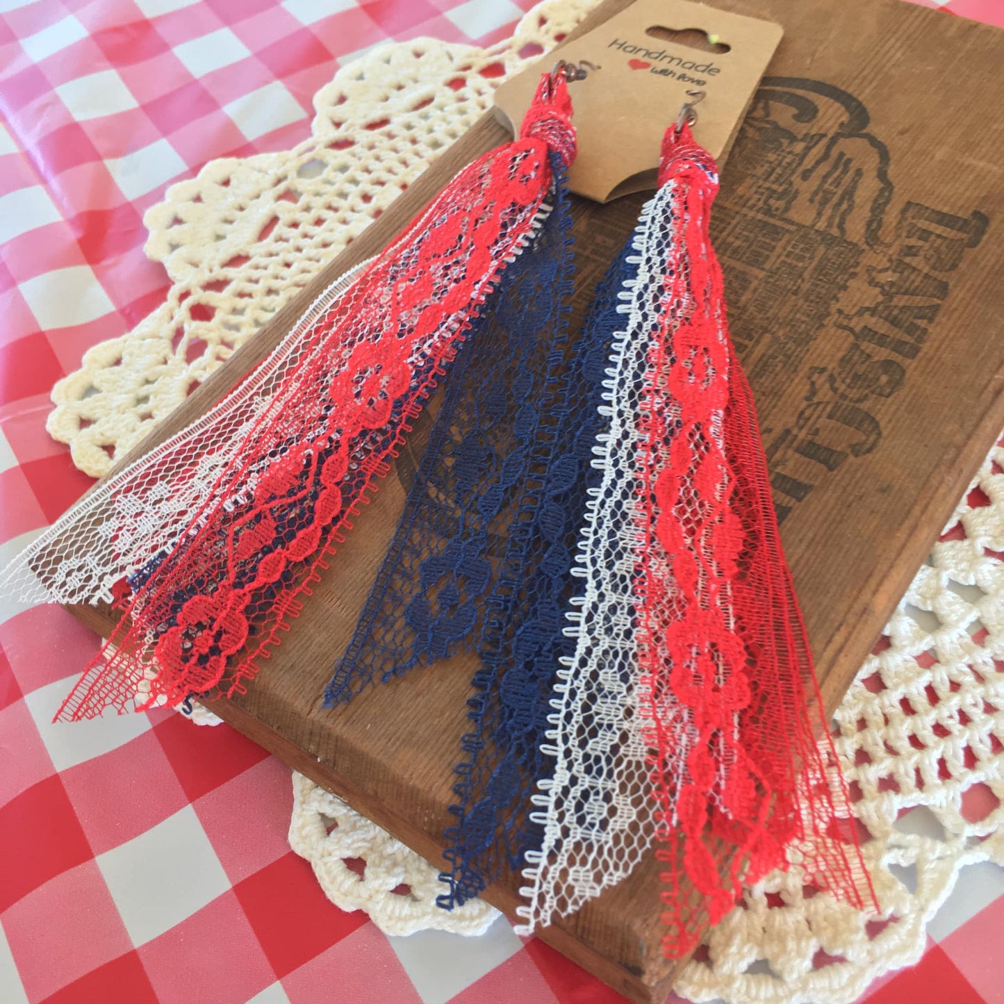 USA Lace Earrings