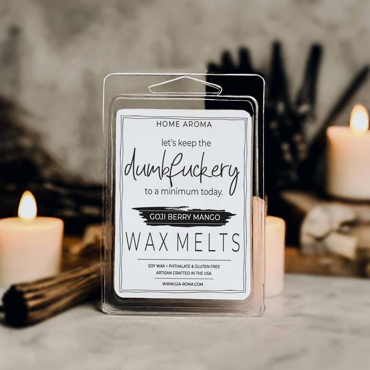 Christmas Home Fragrance, Soy Wax Melt Funny Cheap Gift Idea: Coffee Vanilla / White Label
