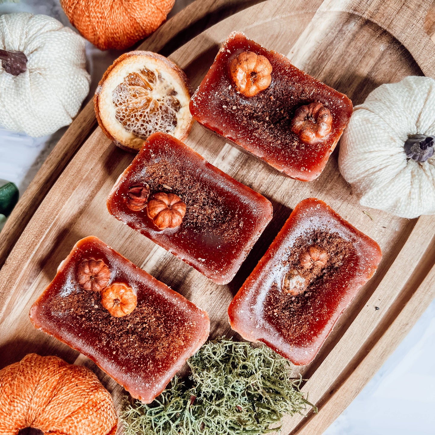 Pumpkin Wax Melts, Unique Pumpkin Lover Gift LIMITED EDITION: White Standard labels / Pumpkin