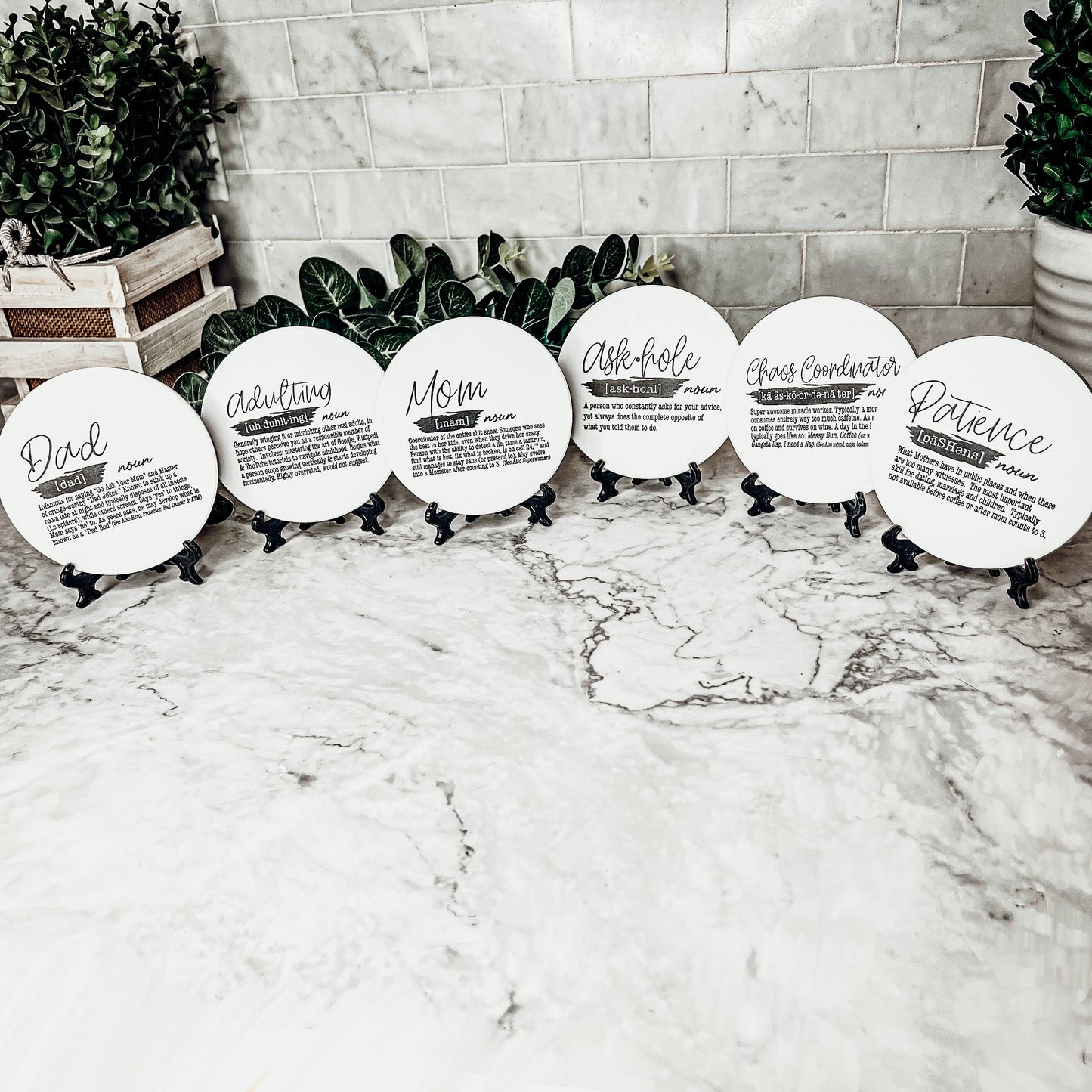 Hilarious Housewarming Gift Set, Funny Ceramic Coaster Humor: Chaos Coordinator