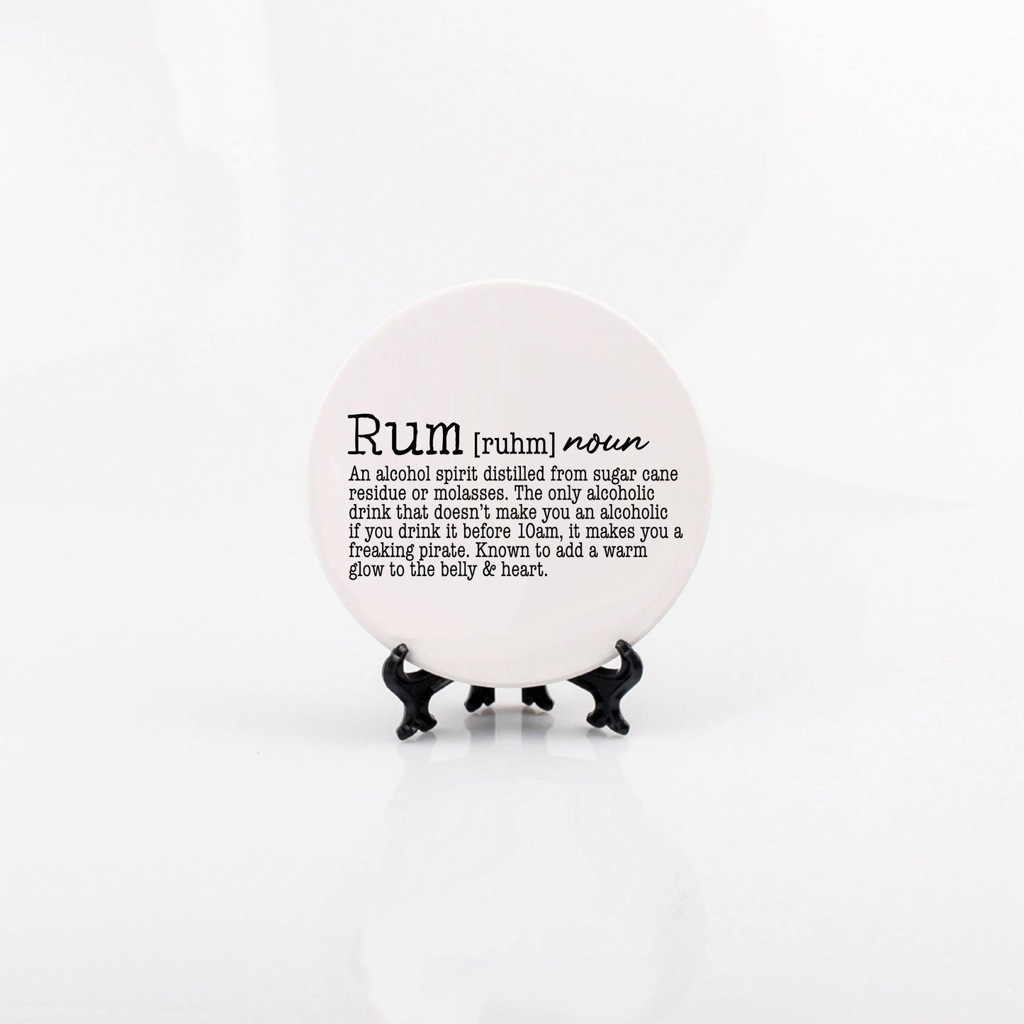 Hilarious Housewarming Gift Set, Funny Ceramic Coaster Humor: Single Plastic Stand