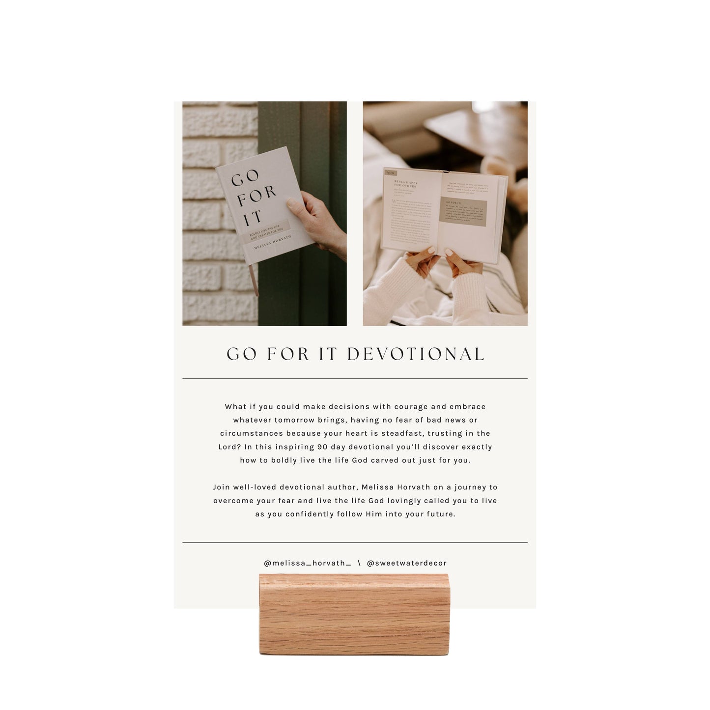 Go For It Devotional Shelf Talker + Block, 5 x 7"