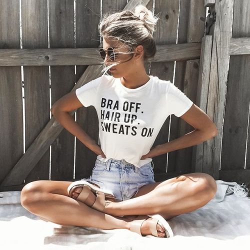 Bra Off. Hair Up. Sweats On.