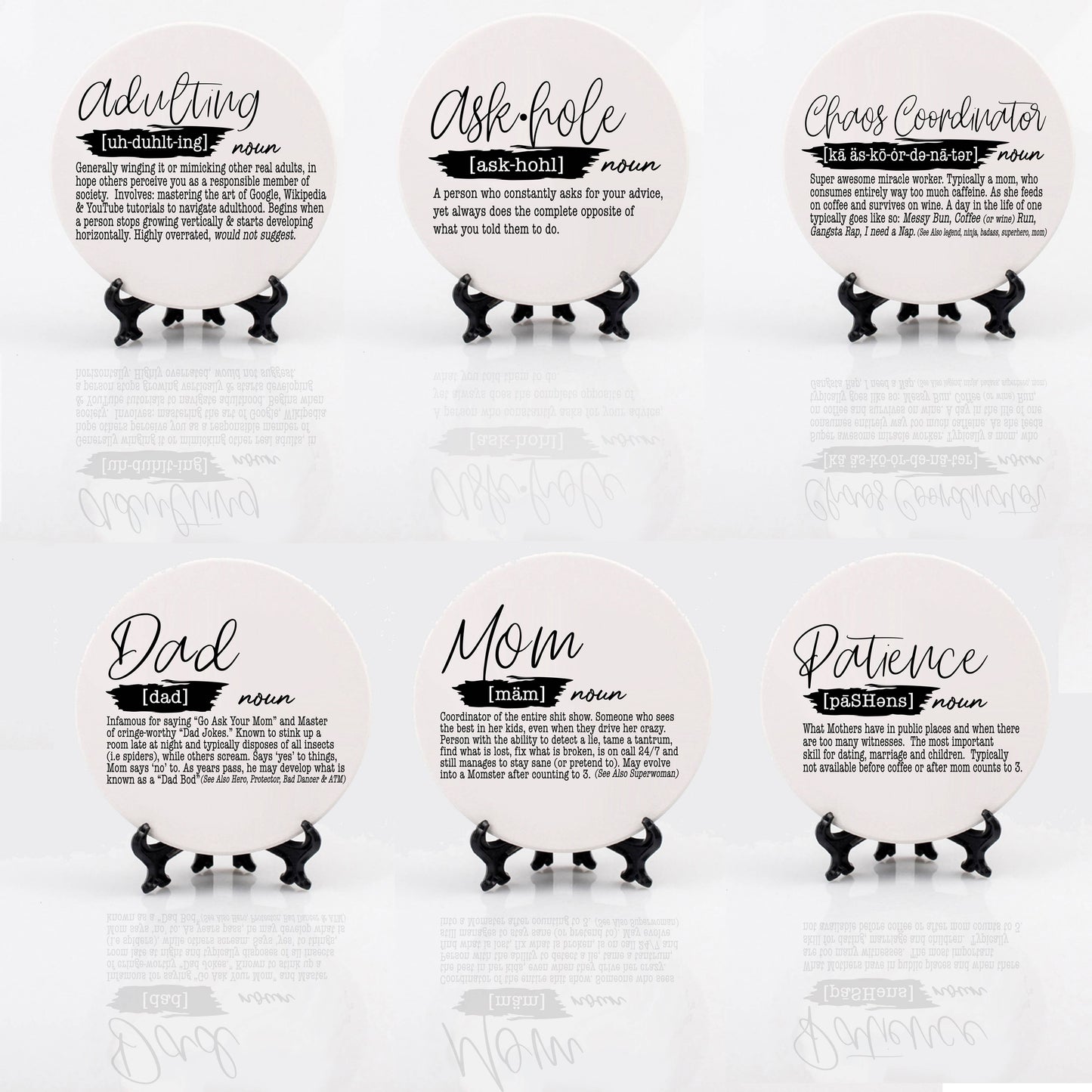 Hilarious Housewarming Gift Set, Funny Ceramic Coaster Humor: Coffee