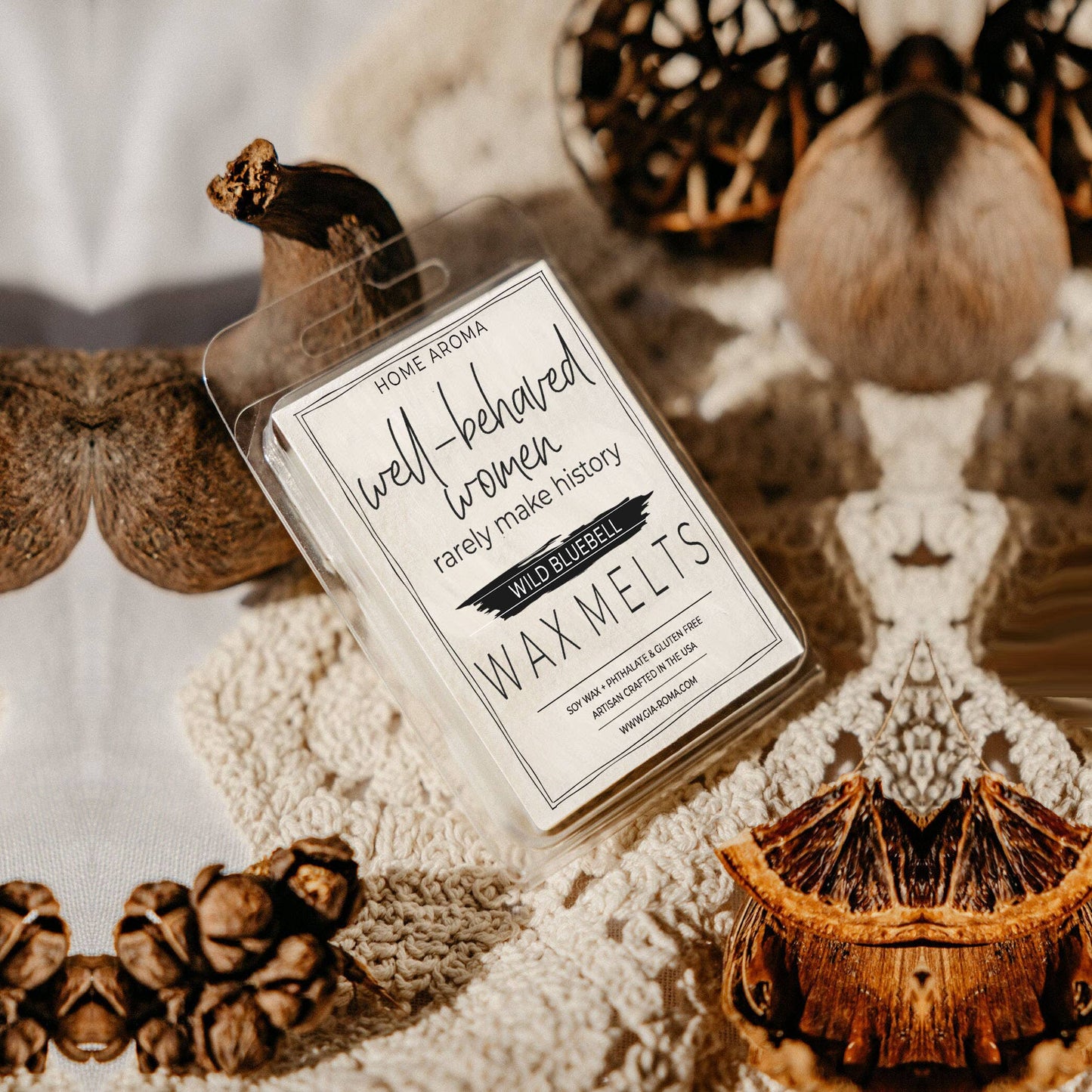 Christmas Home Fragrance, Soy Wax Melt Funny Cheap Gift Idea: Coffee Vanilla / White Label