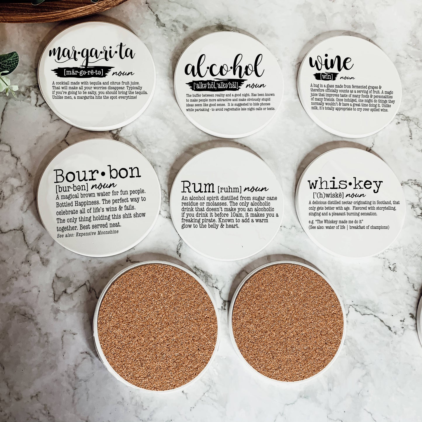 Hilarious Housewarming Gift Set, Funny Ceramic Coaster Humor: Coffee