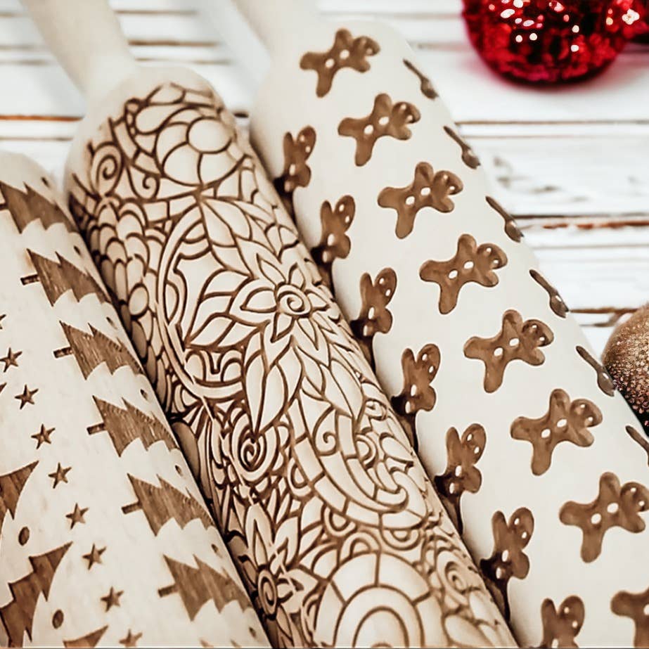Christmas Rolling Pins of Sold Out Styles, Baking Gift Sets: No Thank You / Snowflake Square