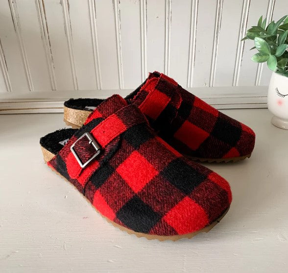 Buffalo Plaid Slides by VeryG