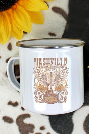 Nashville Retro Poster Campfire Mug