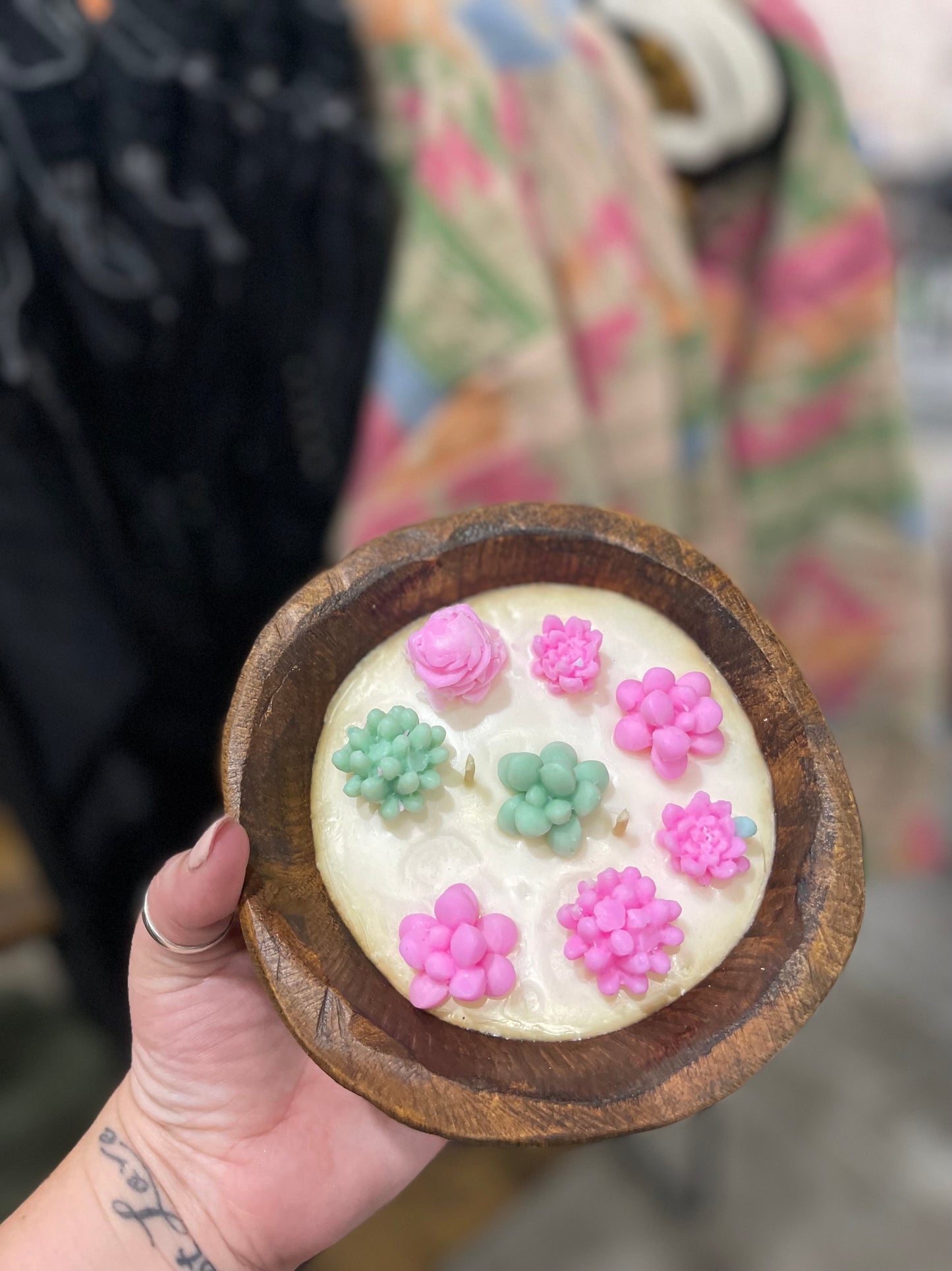 Dough Bowl Candles- Cowboy- Succulent