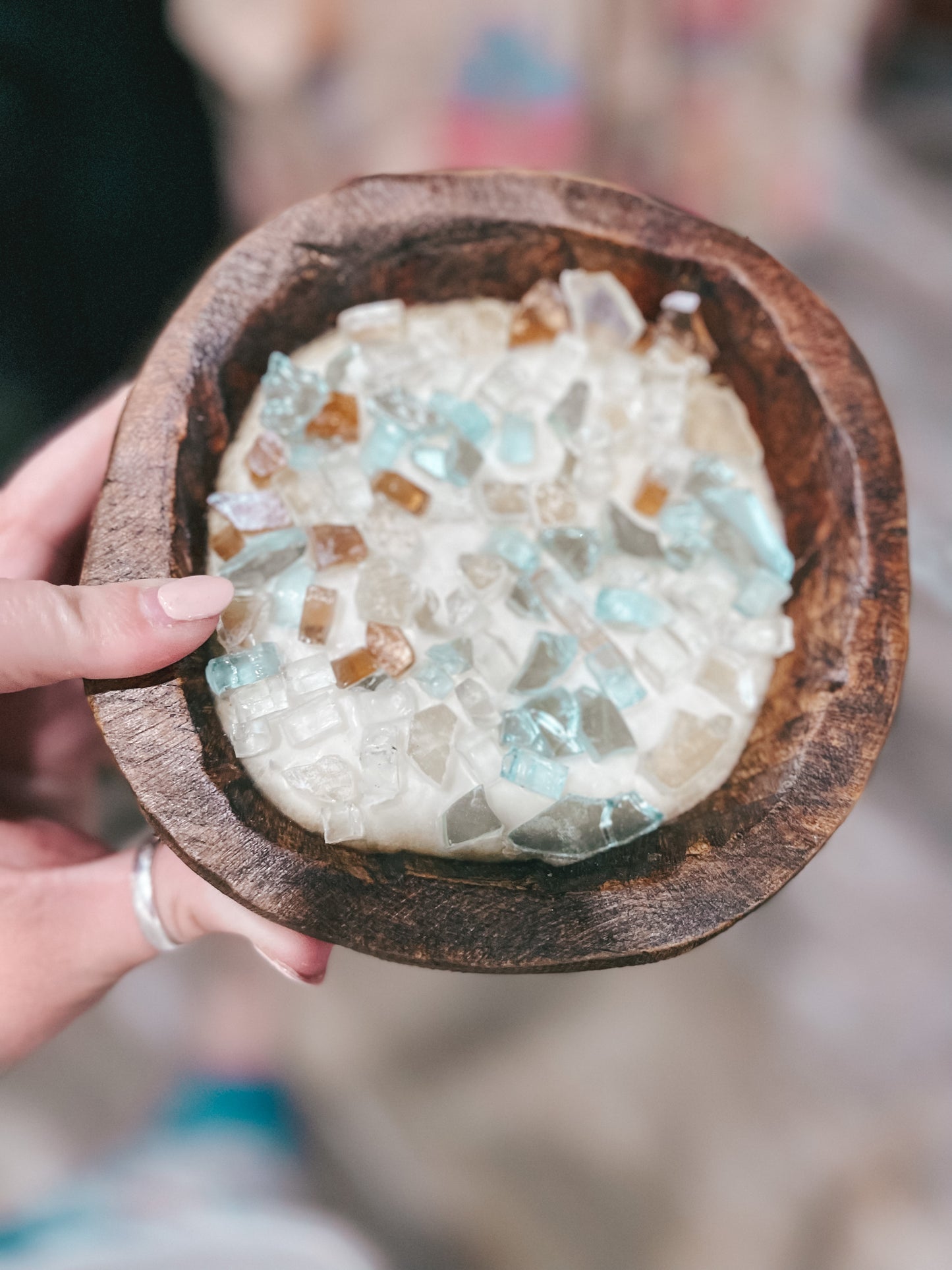 Dough Bowl Candles- Husband Material- Glass
