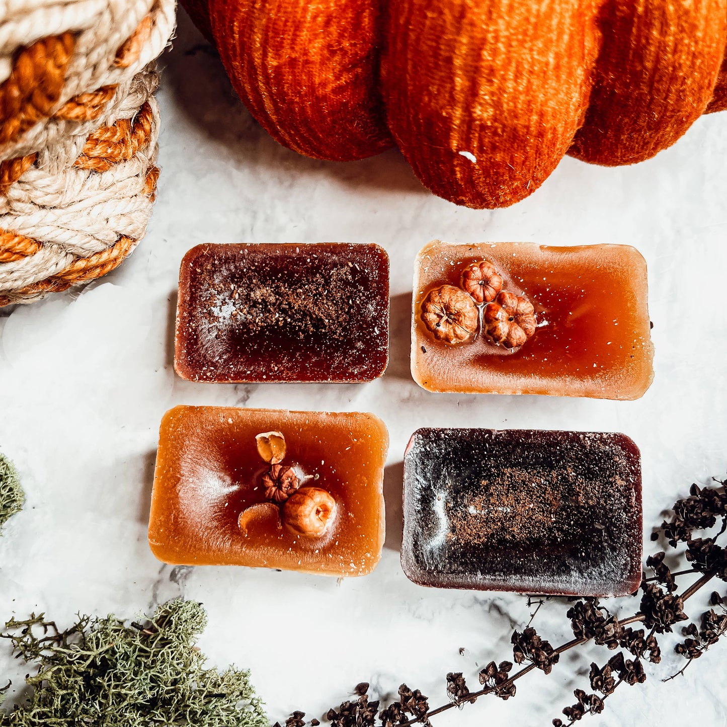 Pumpkin Wax Melts, Unique Pumpkin Lover Gift LIMITED EDITION: White Standard labels / Pumpkin