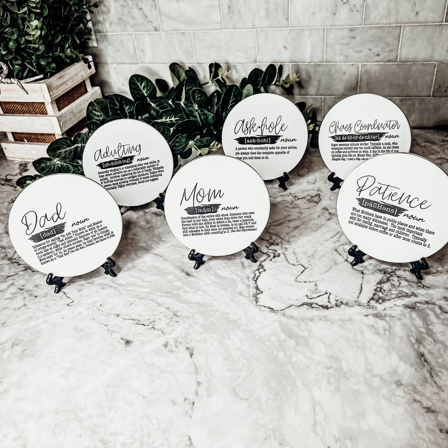 Hilarious Housewarming Gift Set, Funny Ceramic Coaster Humor: Coffee