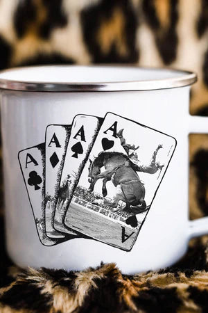 Rodeo Playing Cards Campfire Mug