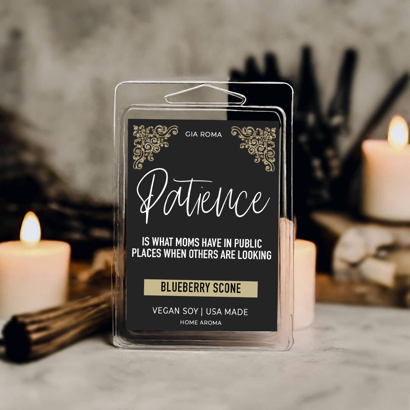 Christmas Home Fragrance, Soy Wax Melt Funny Cheap Gift Idea: Coffee Vanilla / White Label