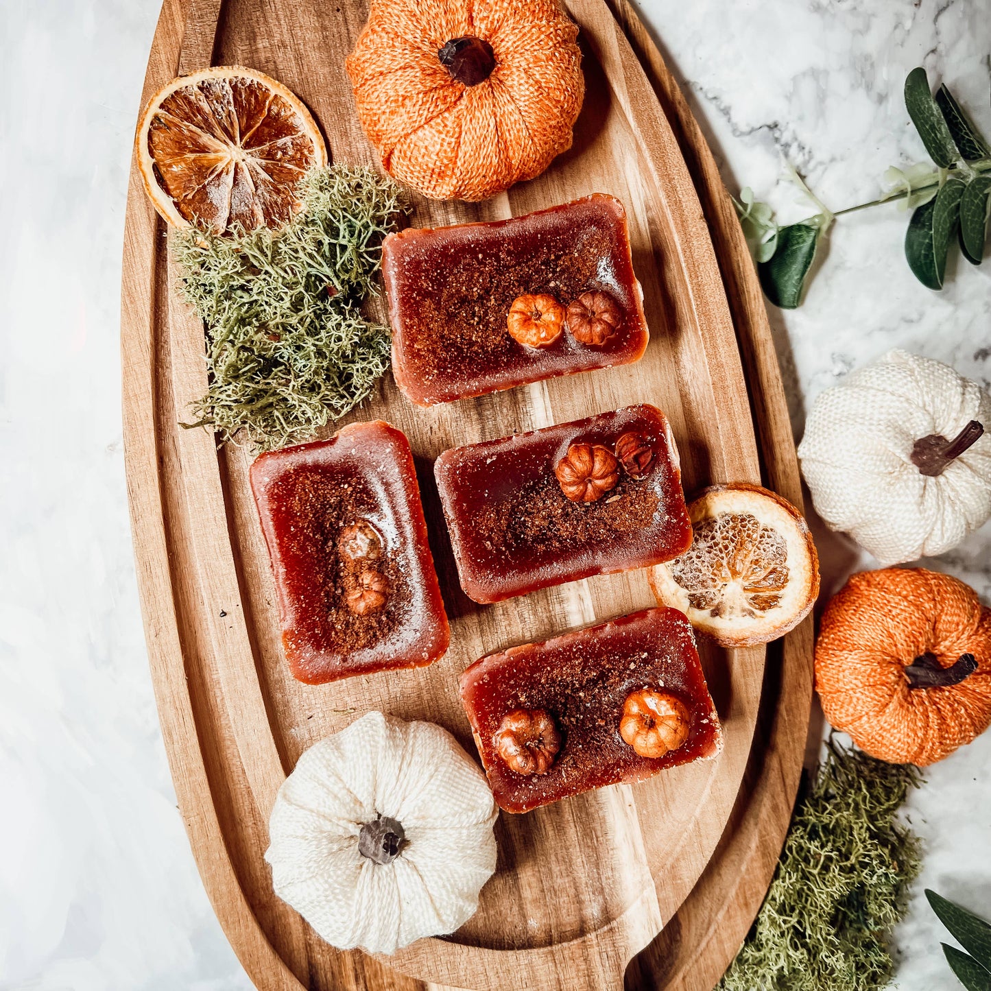 Pumpkin Wax Melts, Unique Pumpkin Lover Gift LIMITED EDITION: White Standard labels / Pumpkin