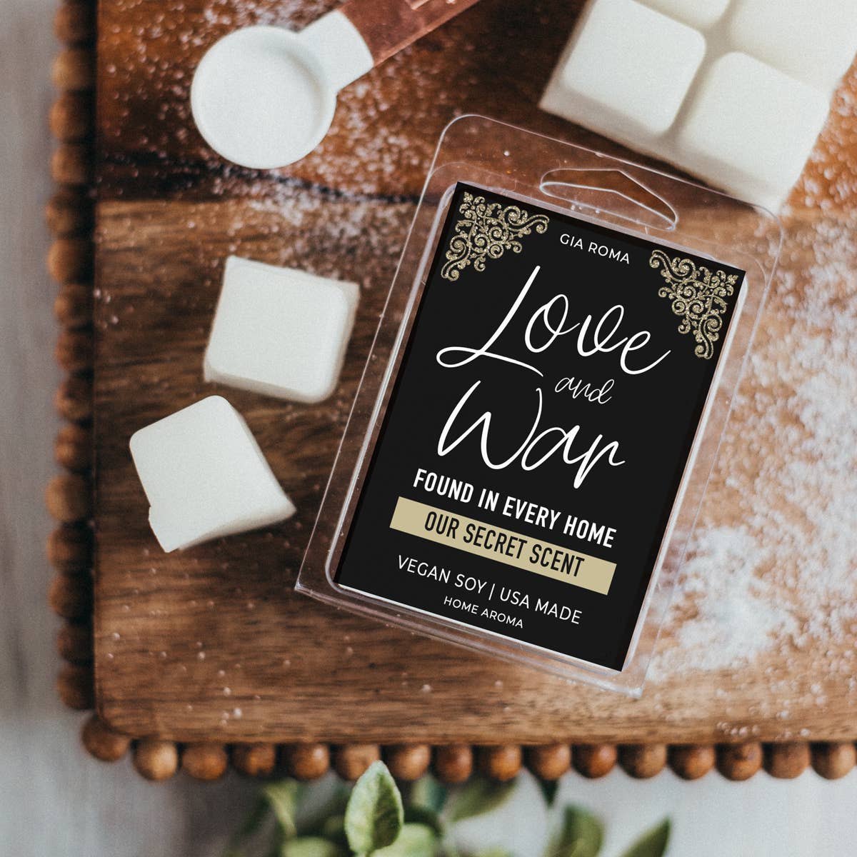 Christmas Home Fragrance, Soy Wax Melt Funny Cheap Gift Idea: Coffee Vanilla / White Label