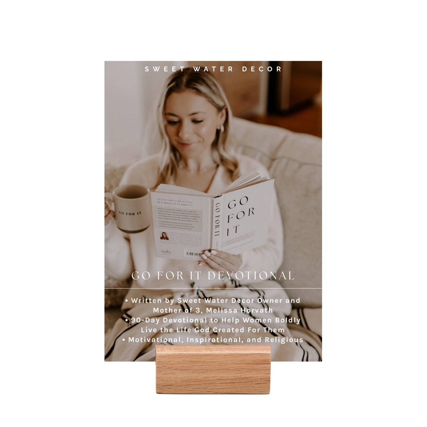 Go For It Devotional Shelf Talker + Block, 5 x 7"
