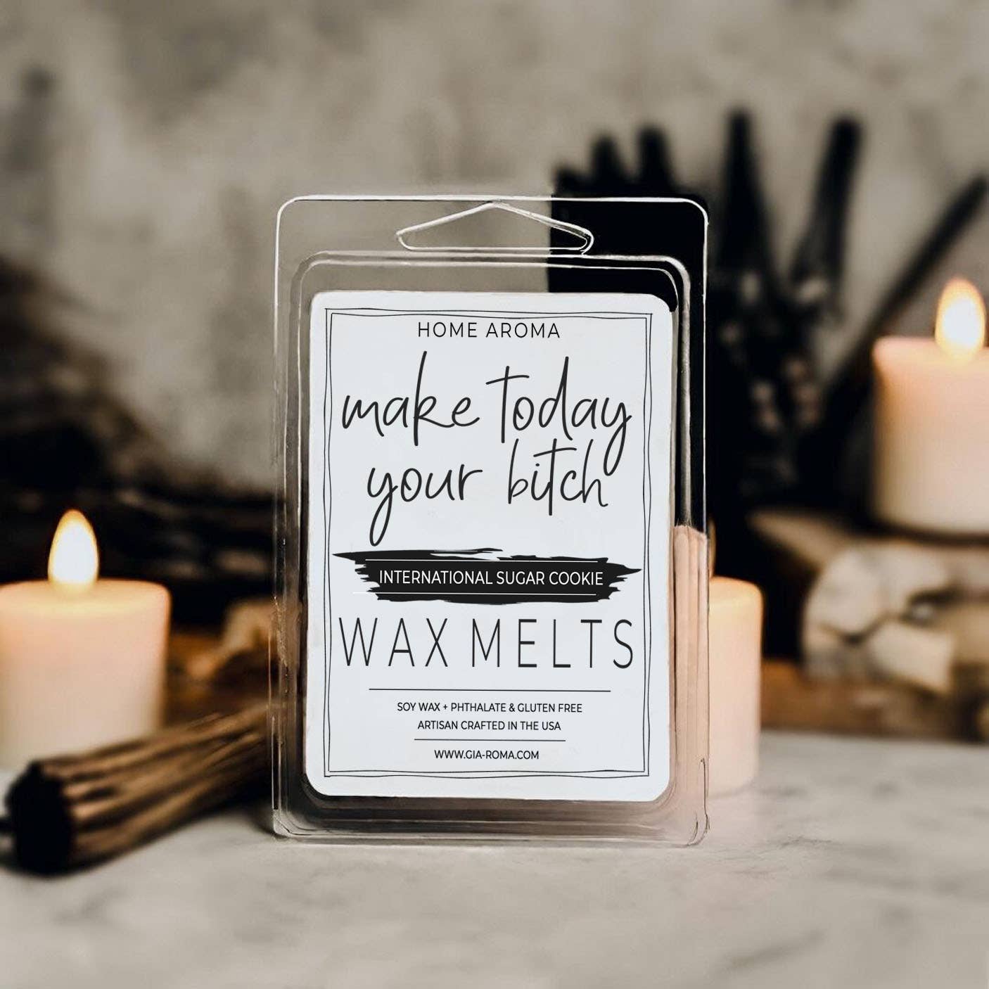 Christmas Home Fragrance, Soy Wax Melt Funny Cheap Gift Idea: Coffee Vanilla / White Label
