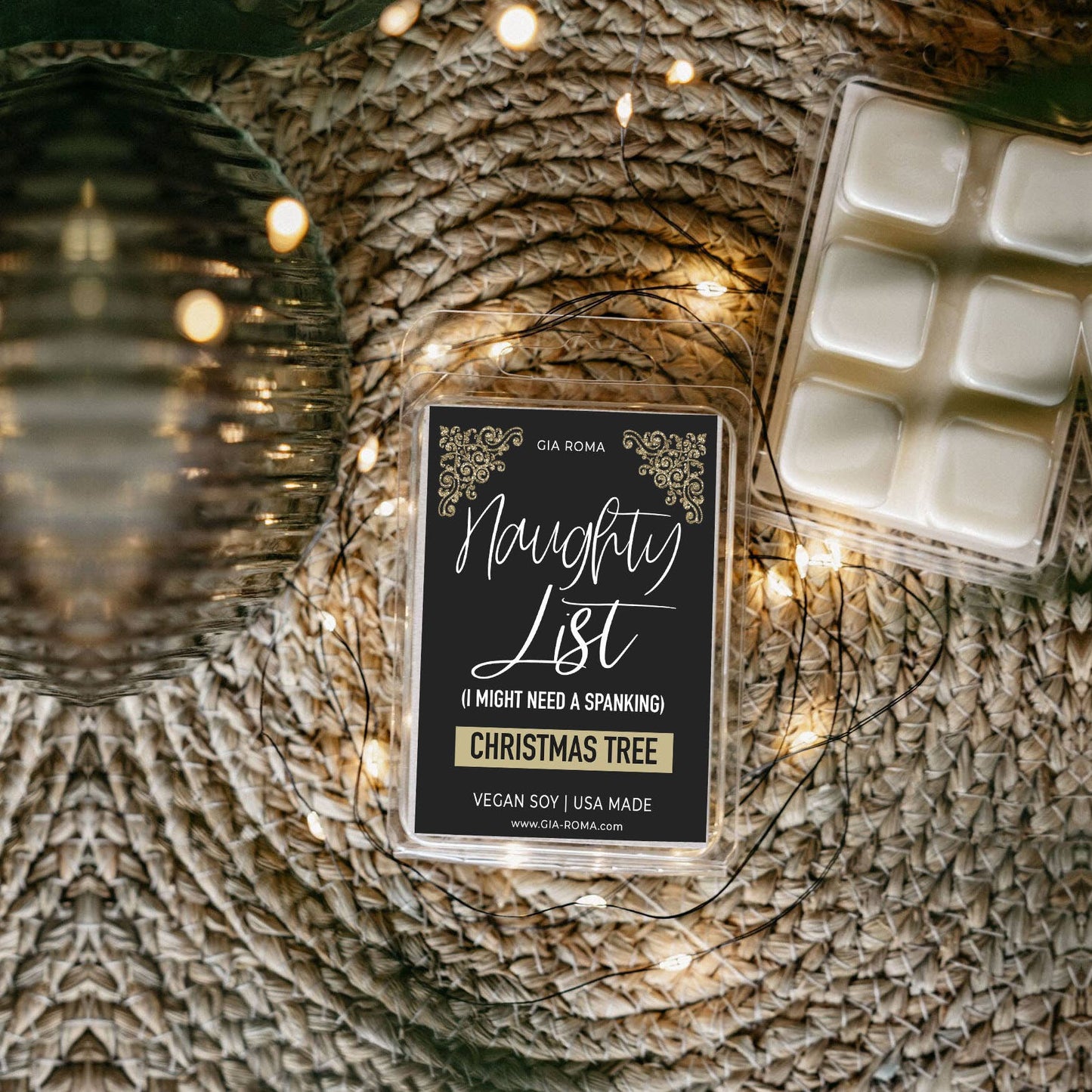 Christmas Home Fragrance, Soy Wax Melt Funny Cheap Gift Idea: Coffee Vanilla / White Label
