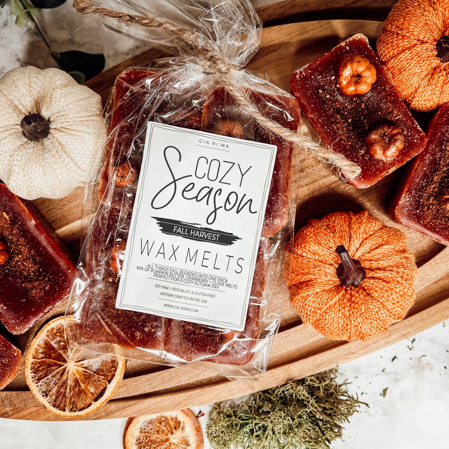 Pumpkin Wax Melts, Unique Pumpkin Lover Gift LIMITED EDITION: White Standard labels / Pumpkin
