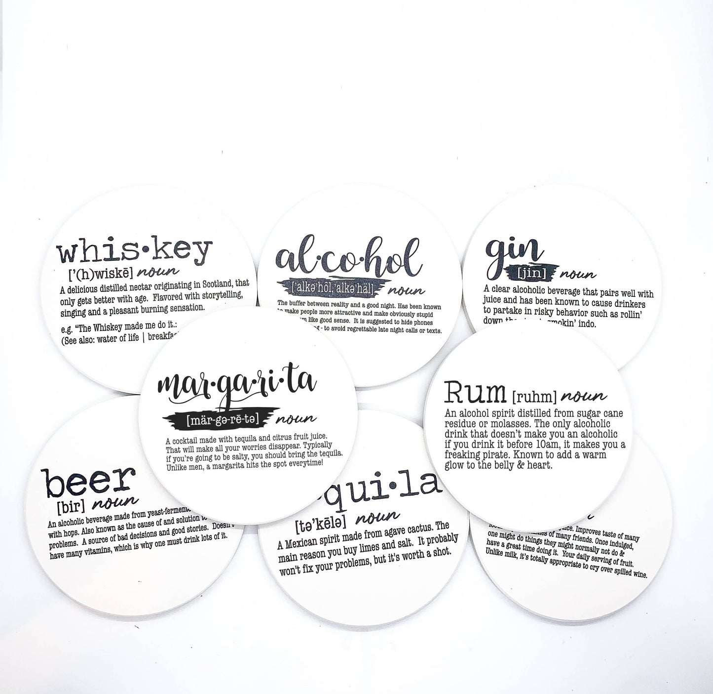 Hilarious Housewarming Gift Set, Funny Ceramic Coaster Humor: Coffee