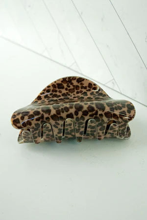 Leopard Oval Claw Clip