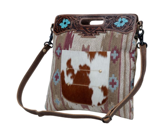 Azure blossoms Hand-Tooled Bags