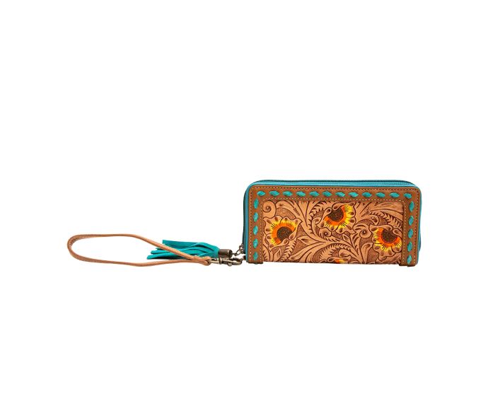 Sunflower Tooled Wallet