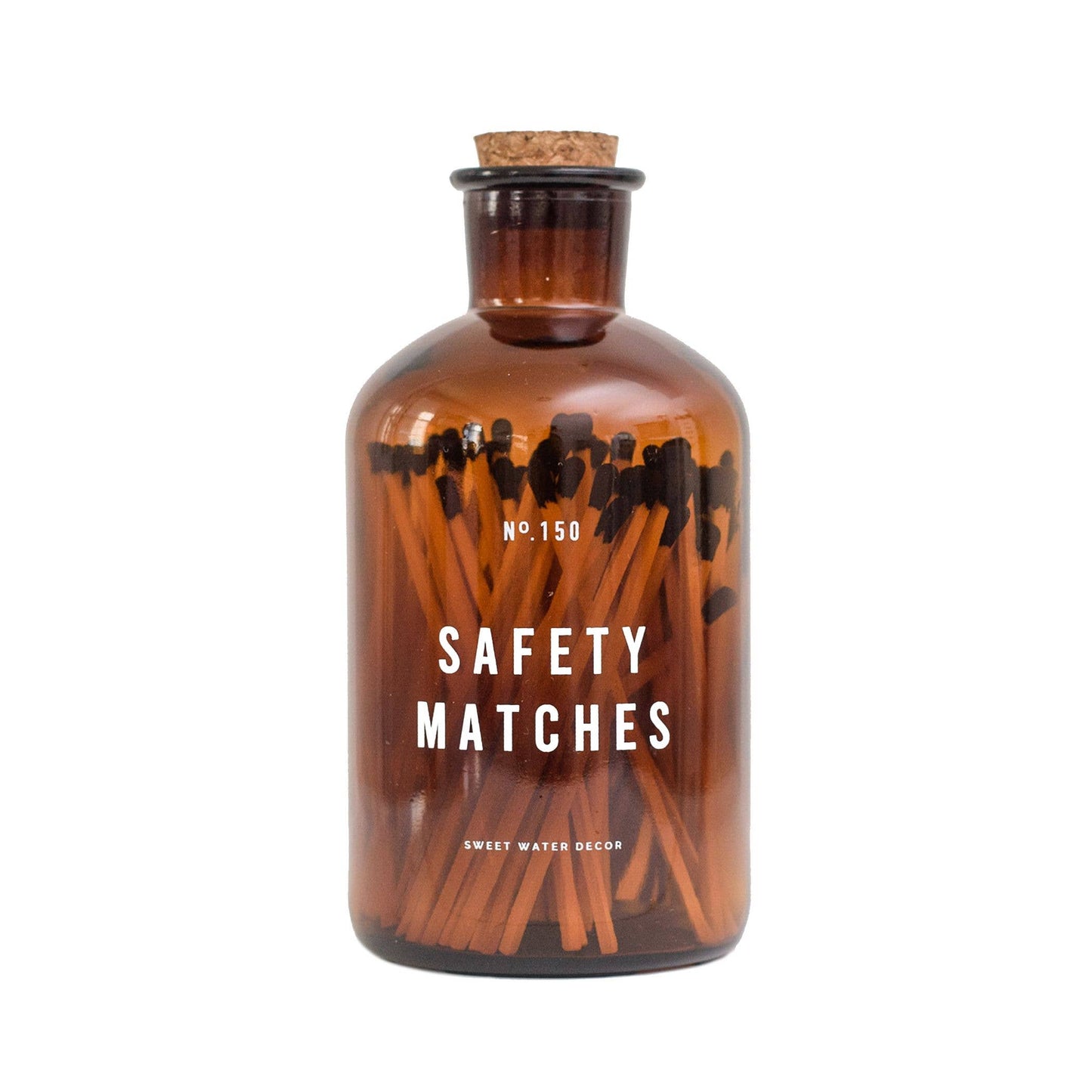 Large Apothecary Safety Matches - Black Tips