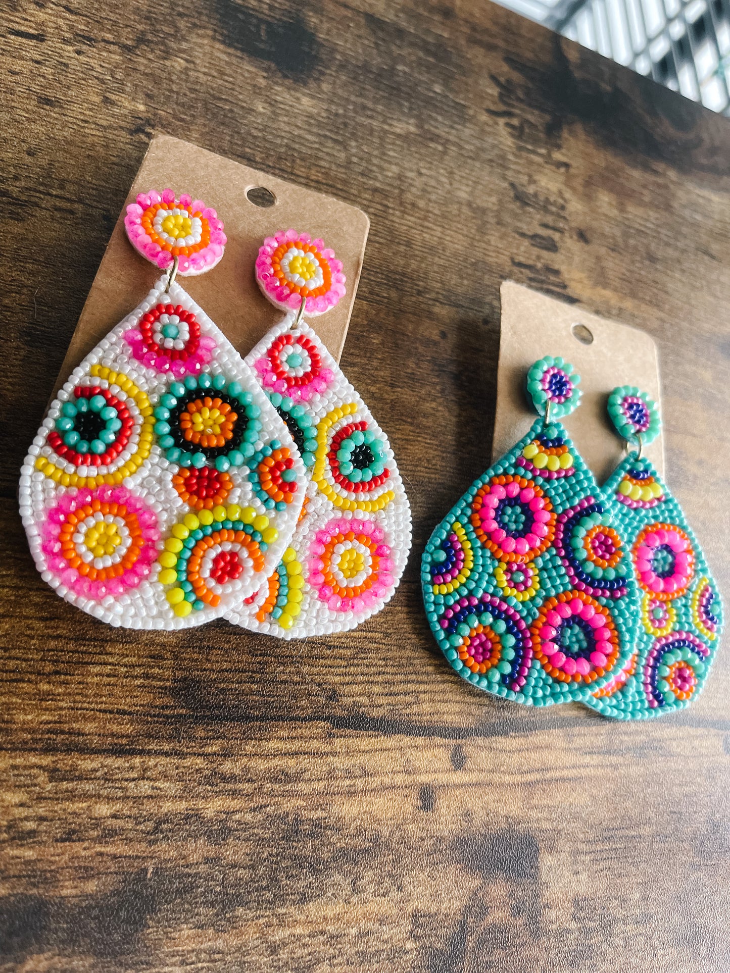 Beaded Summer Earrings- BLUE