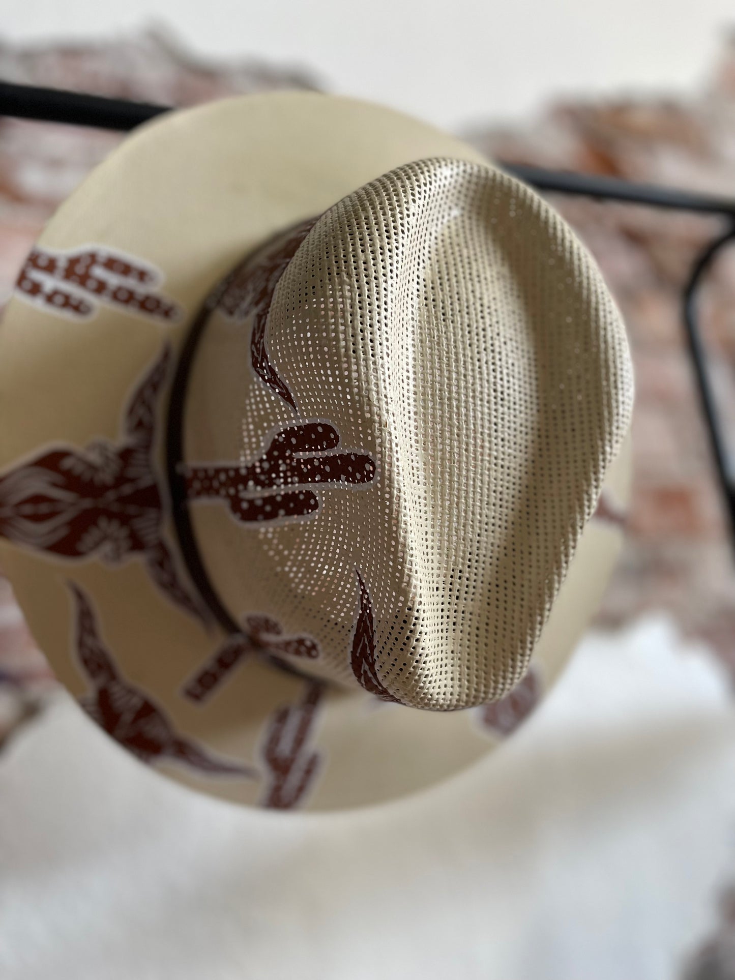 Skull & Cactus Hand Painted Hat