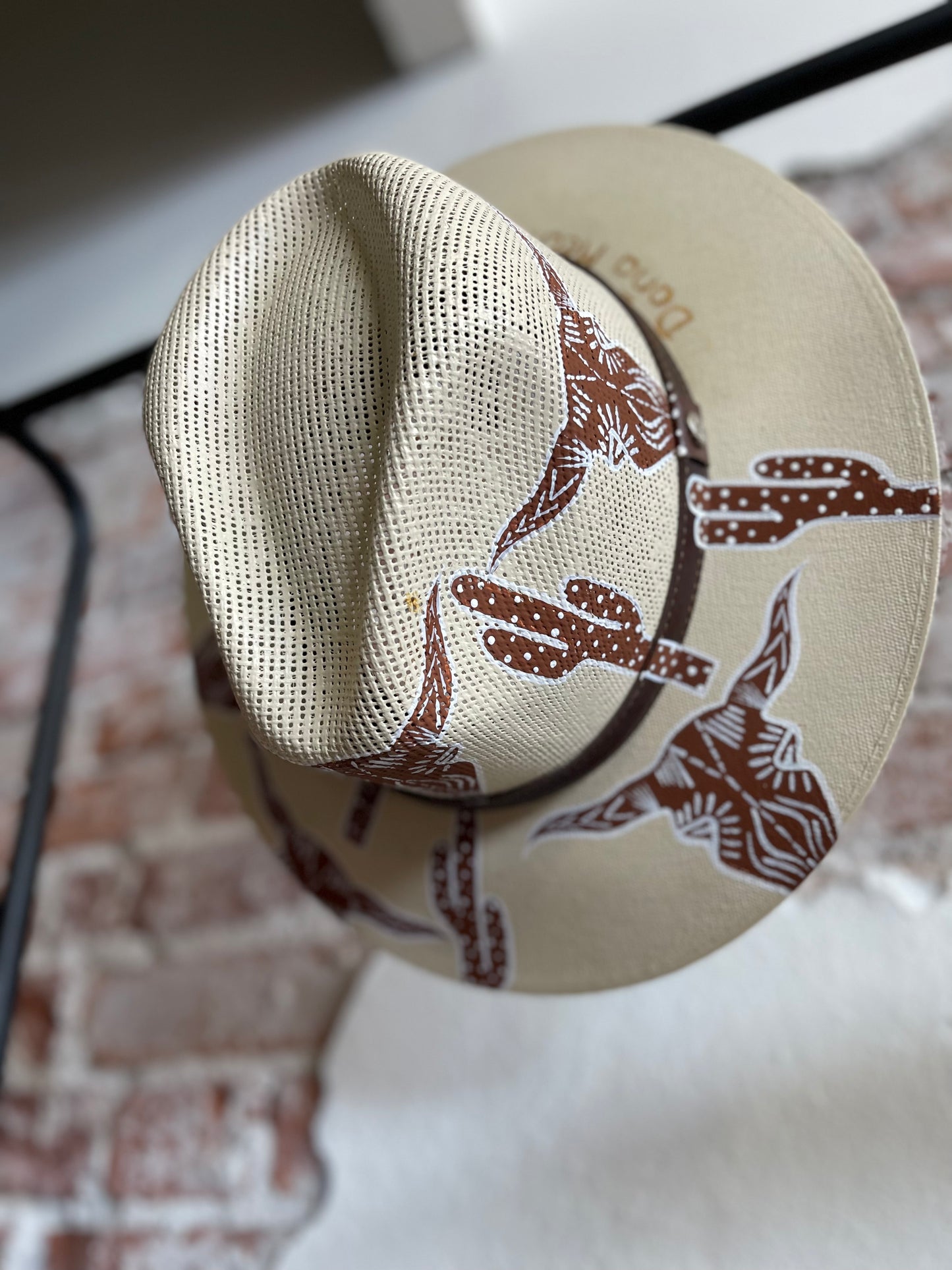 Skull & Cactus Hand Painted Hat