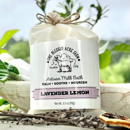 Lavender Lemon Goat Milk Tub Tea, Artisan Milk Bath