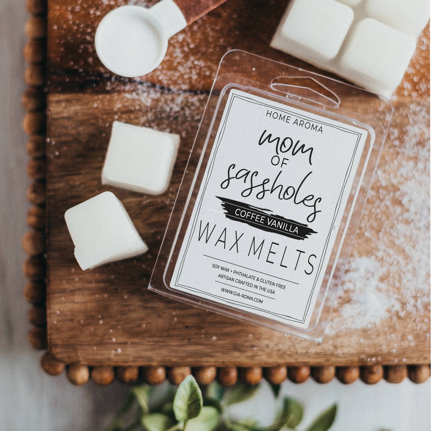 Christmas Home Fragrance, Soy Wax Melt Funny Cheap Gift Idea: Coffee Vanilla / White Label