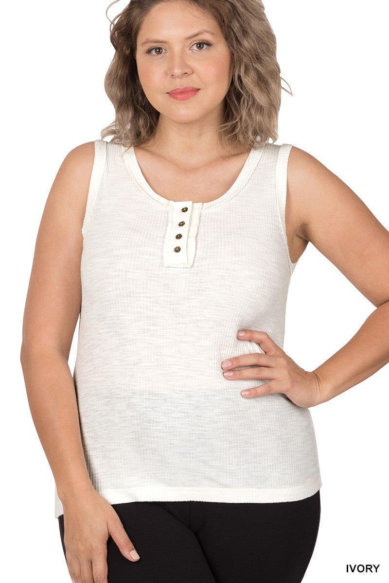 Amelia Ribbed Tank- Multiple Colors