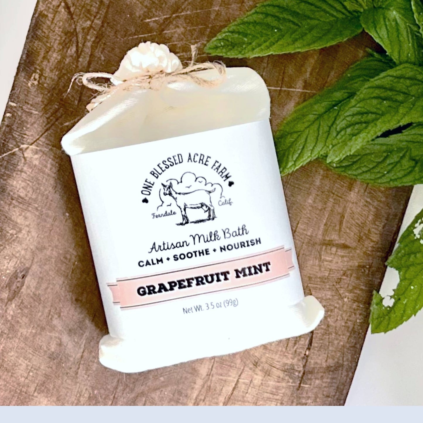 Grapefruit Mint Goat Milk Tub Tea, Artisan Milk Bath: Grapefruit Mint